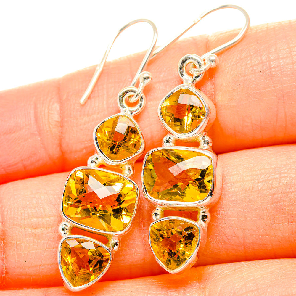 Citrine Earrings handcrafted by Ana Silver Co - EARR430358