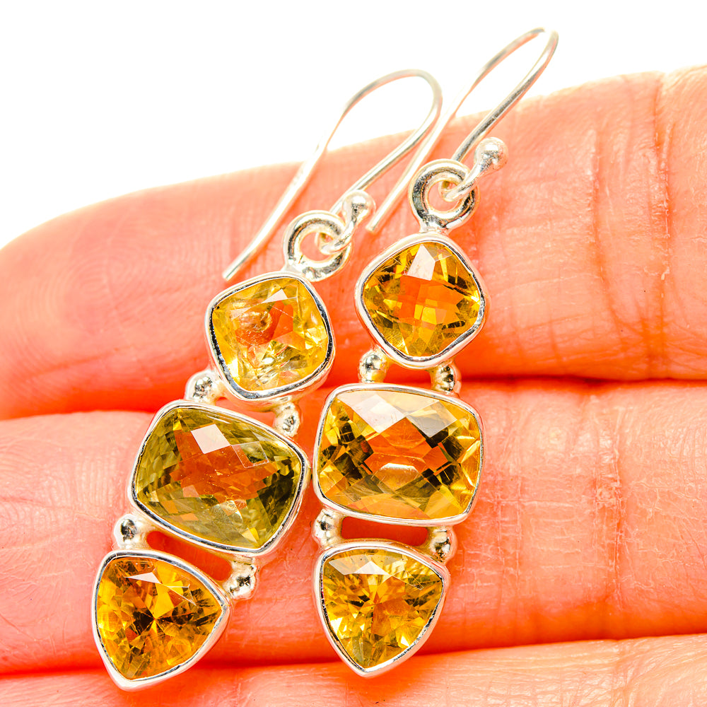 Citrine Earrings handcrafted by Ana Silver Co - EARR430364