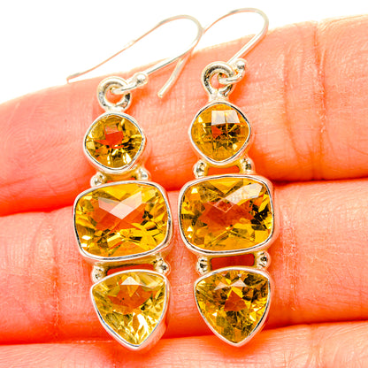 Citrine Earrings handcrafted by Ana Silver Co - EARR430388