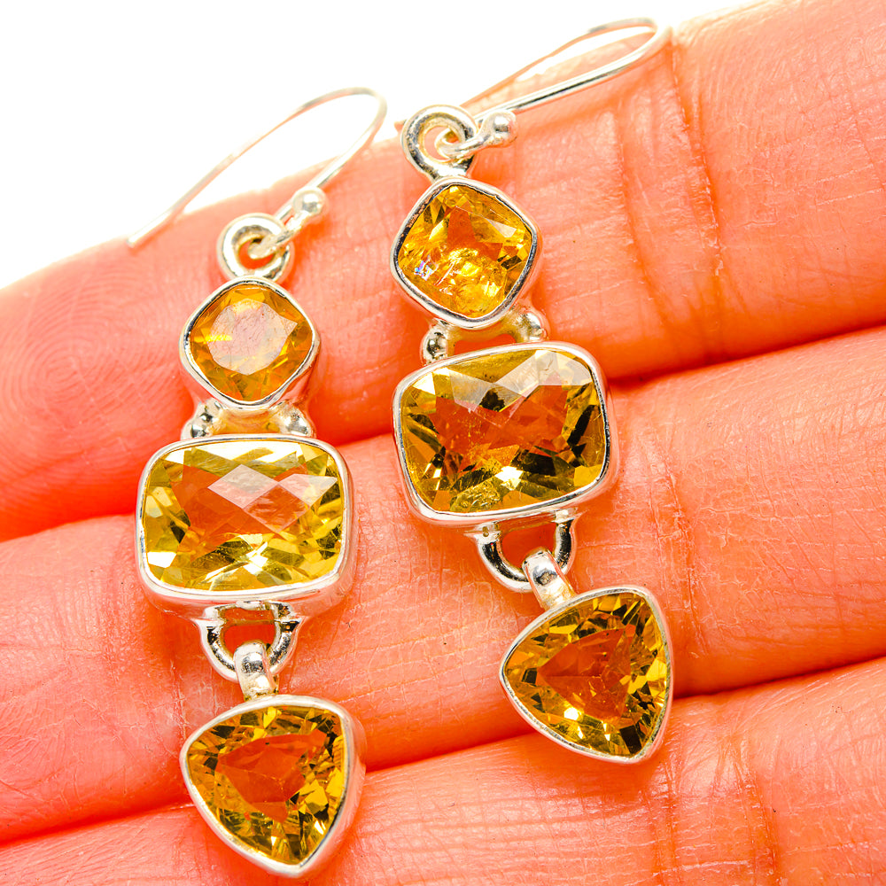 Citrine Earrings handcrafted by Ana Silver Co - EARR430389