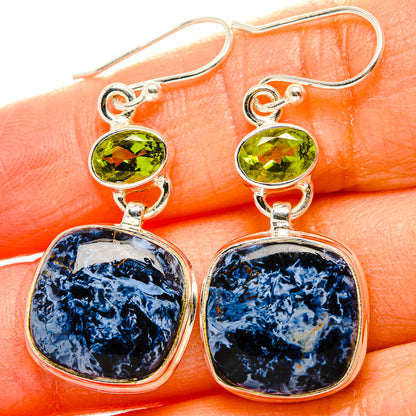 Pietersite, Peridot Earrings handcrafted by Ana Silver Co - EARR430396