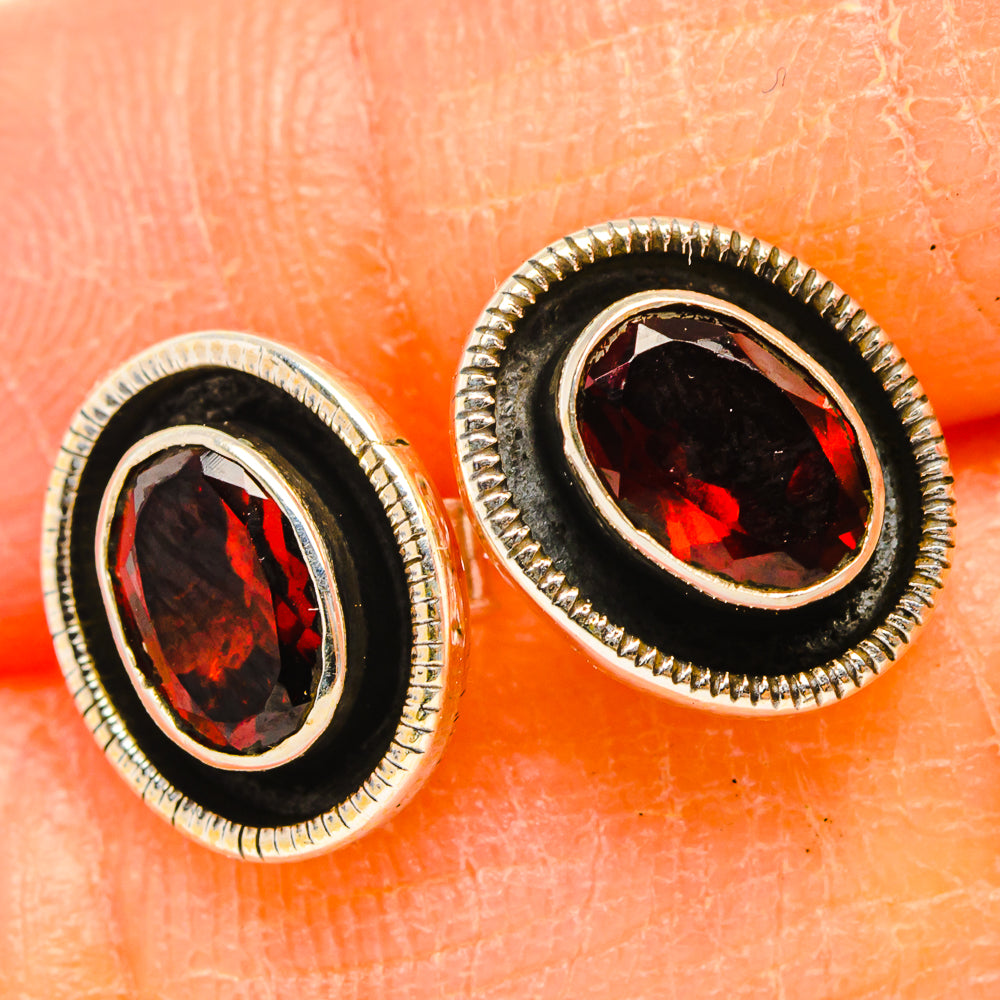 Garnet Earrings handcrafted by Ana Silver Co - EARR430409