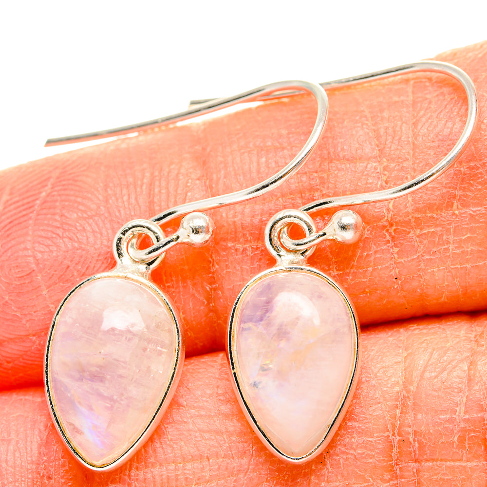 Rainbow Moonstone Earrings handcrafted by Ana Silver Co - EARR430411