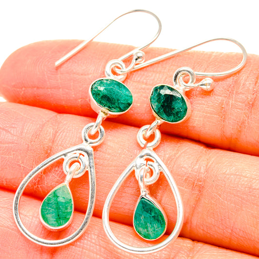 Green Sillimanite Earrings handcrafted by Ana Silver Co - EARR430412