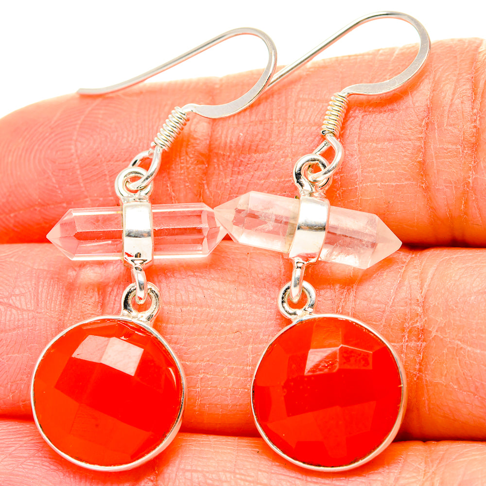 Carnelian Earrings handcrafted by Ana Silver Co - EARR430419