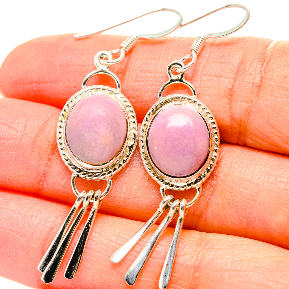 Pink Opal Earrings handcrafted by Ana Silver Co - EARR430420