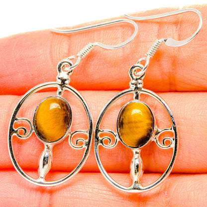 Tiger Eye Earrings handcrafted by Ana Silver Co - EARR430421