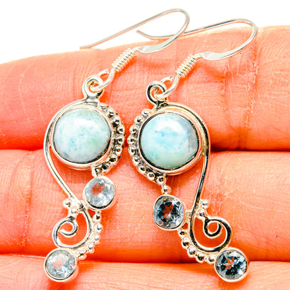 Larimar Earrings handcrafted by Ana Silver Co - EARR430431