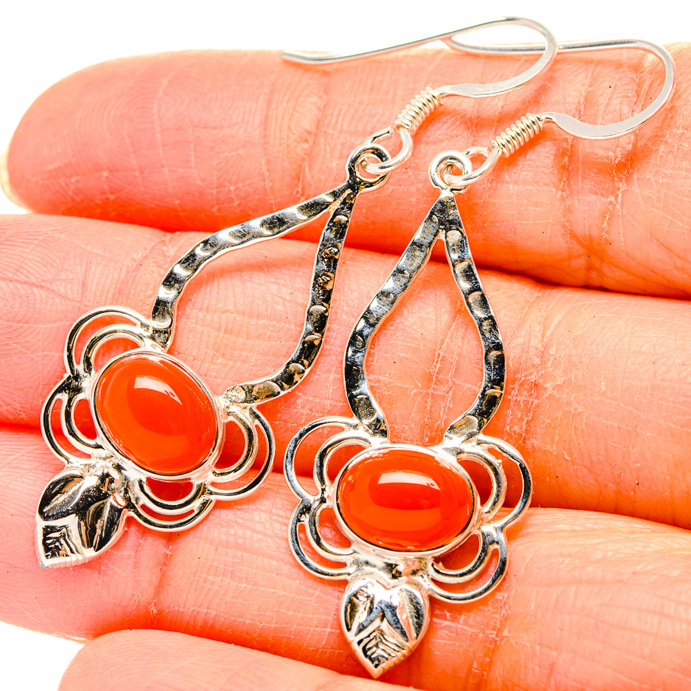 Carnelian Earrings handcrafted by Ana Silver Co - EARR430432