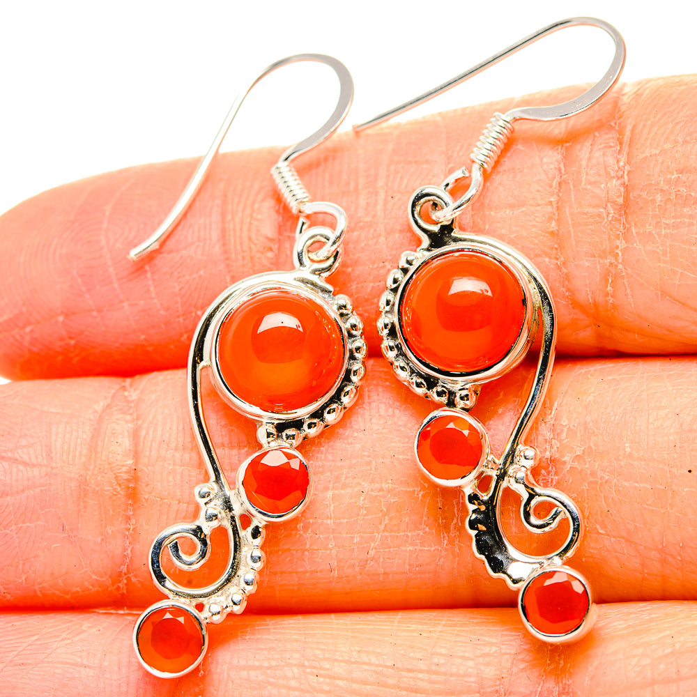 Carnelian Earrings handcrafted by Ana Silver Co - EARR430436