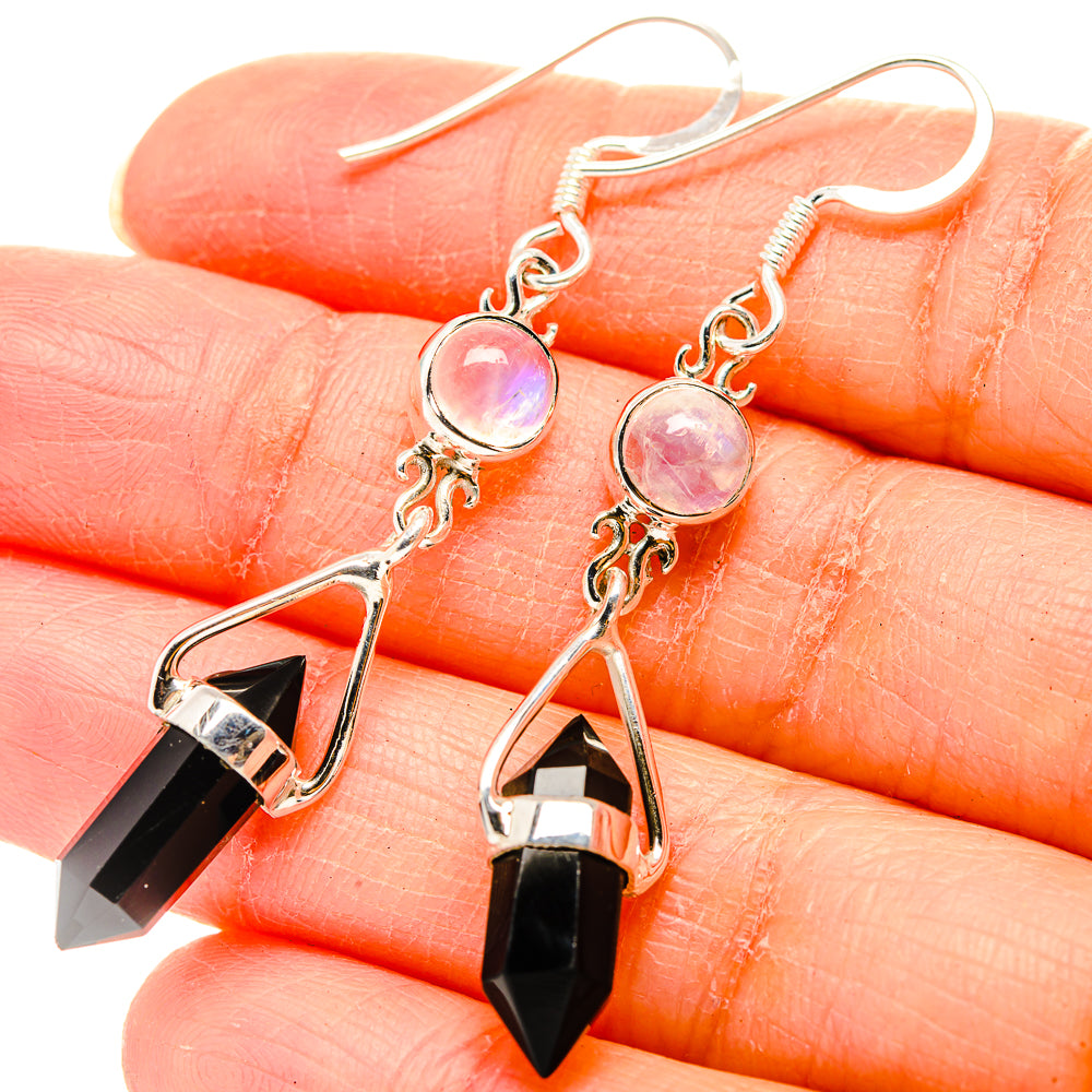 Black Onyx Earrings handcrafted by Ana Silver Co - EARR430449