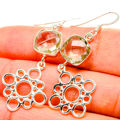Green Amethyst Earrings handcrafted by Ana Silver Co - EARR430451