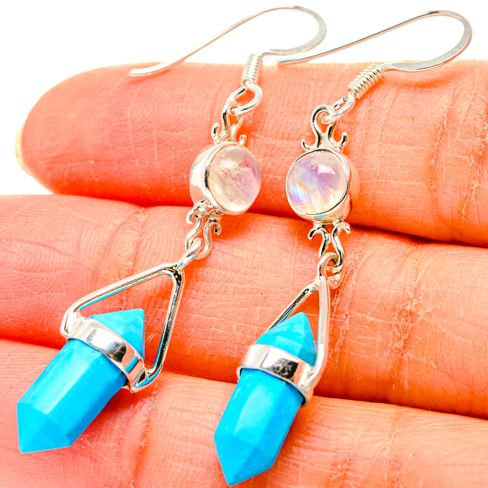 Sleeping Beauty Turquoise Earrings handcrafted by Ana Silver Co - EARR430453