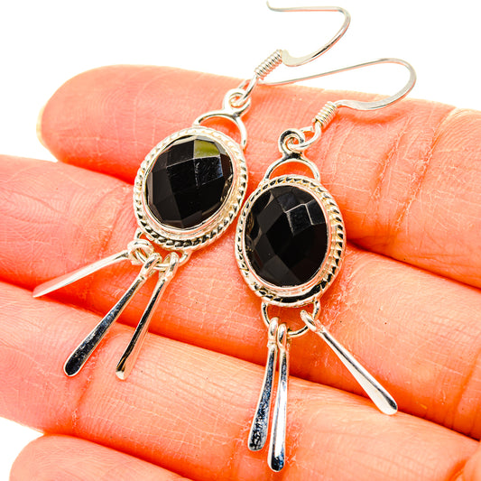 Black Onyx Earrings handcrafted by Ana Silver Co - EARR430461