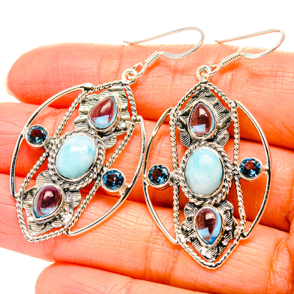 Larimar Earrings handcrafted by Ana Silver Co - EARR430470
