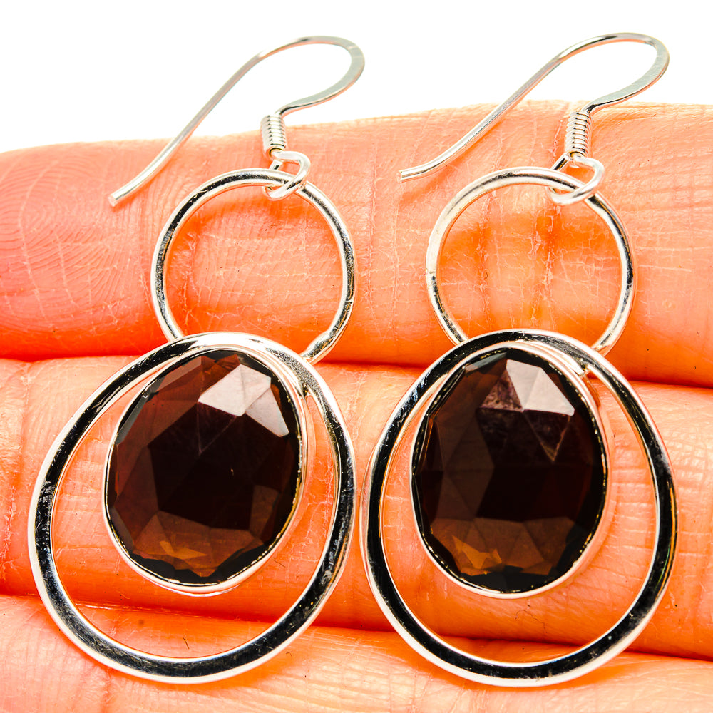 Smoky Quartz Earrings handcrafted by Ana Silver Co - EARR430481