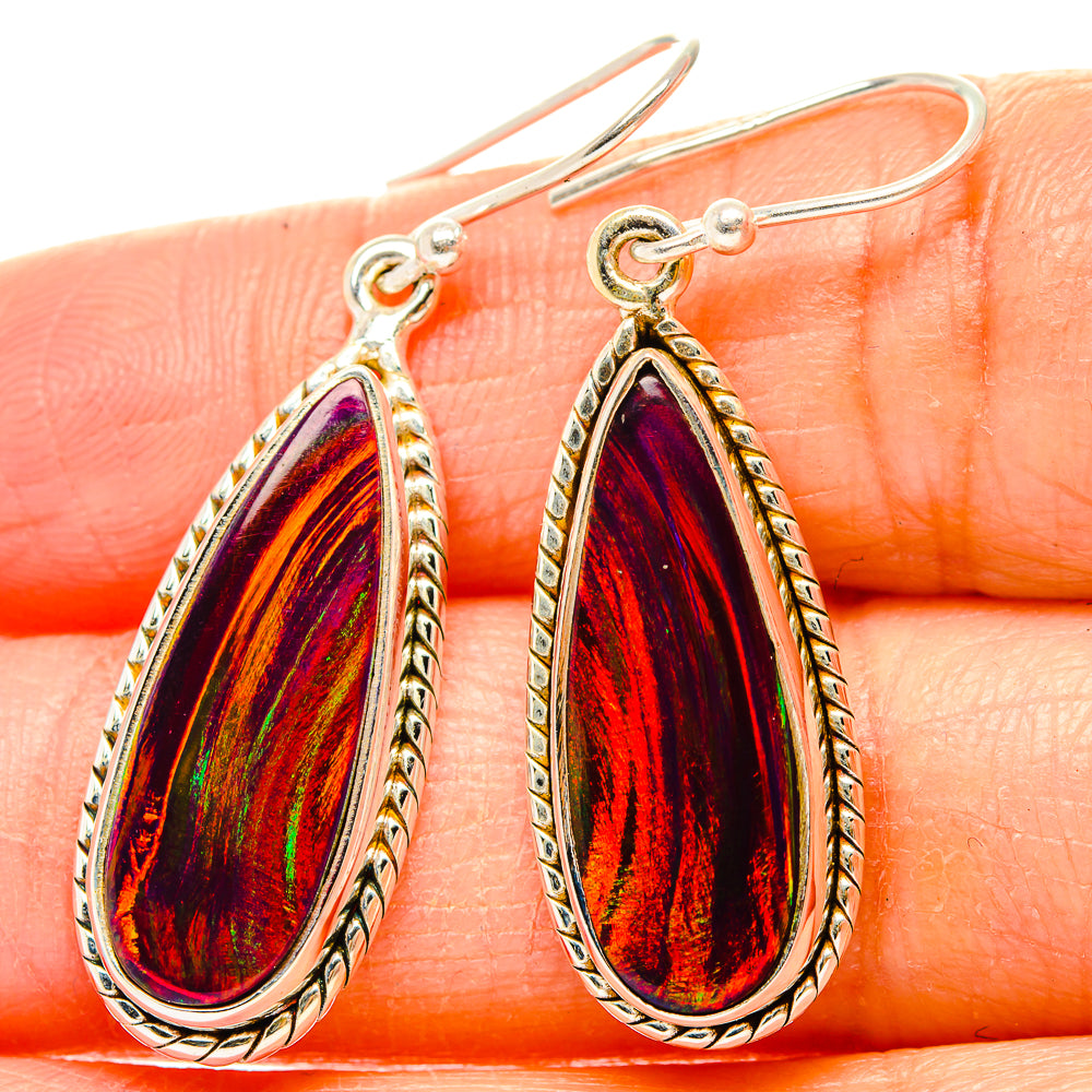 Aura Opal Earrings handcrafted by Ana Silver Co - EARR430515