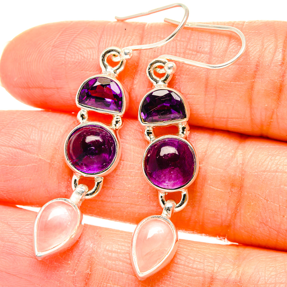 Amethyst Earrings handcrafted by Ana Silver Co - EARR430516