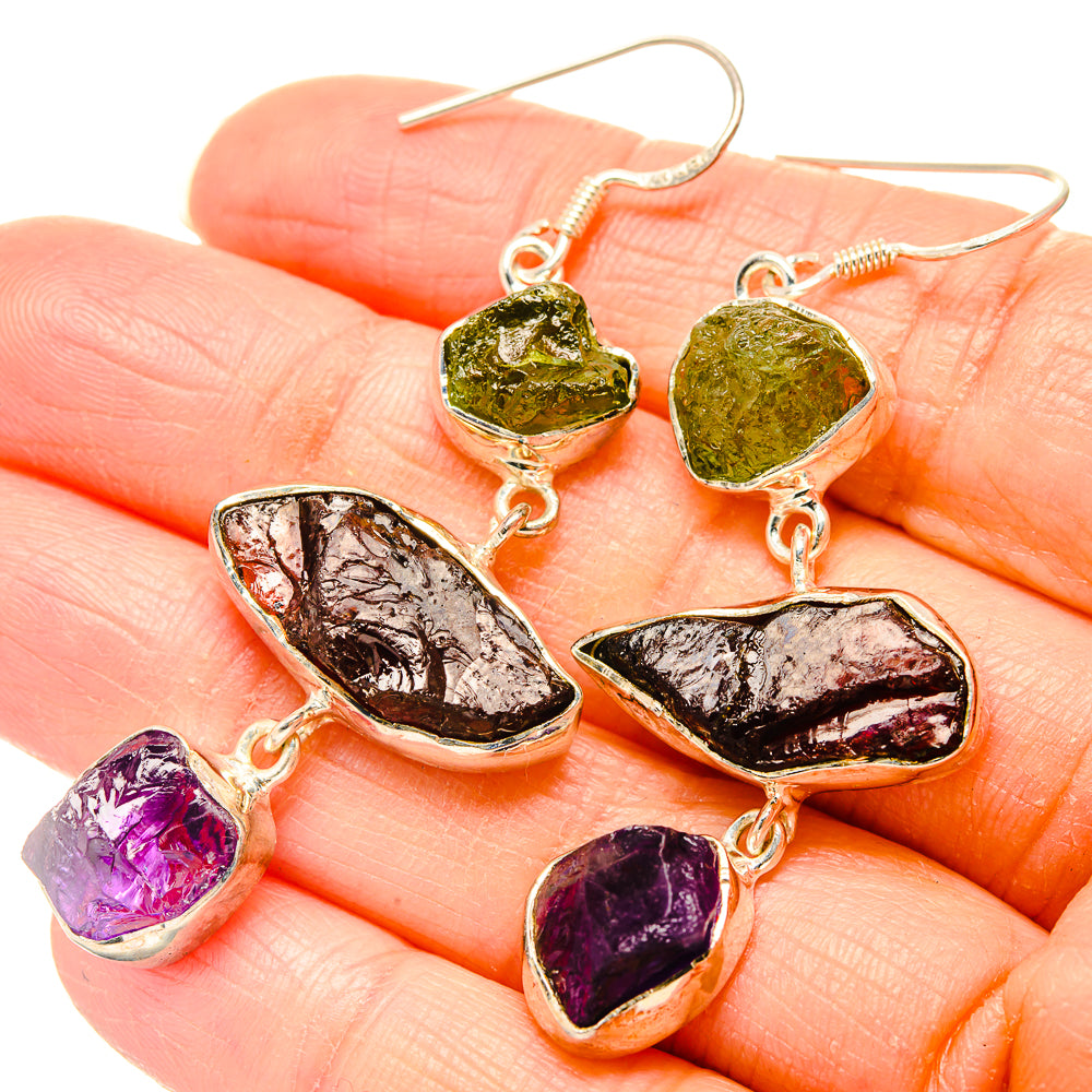 Garnet Earrings handcrafted by Ana Silver Co - EARR430525
