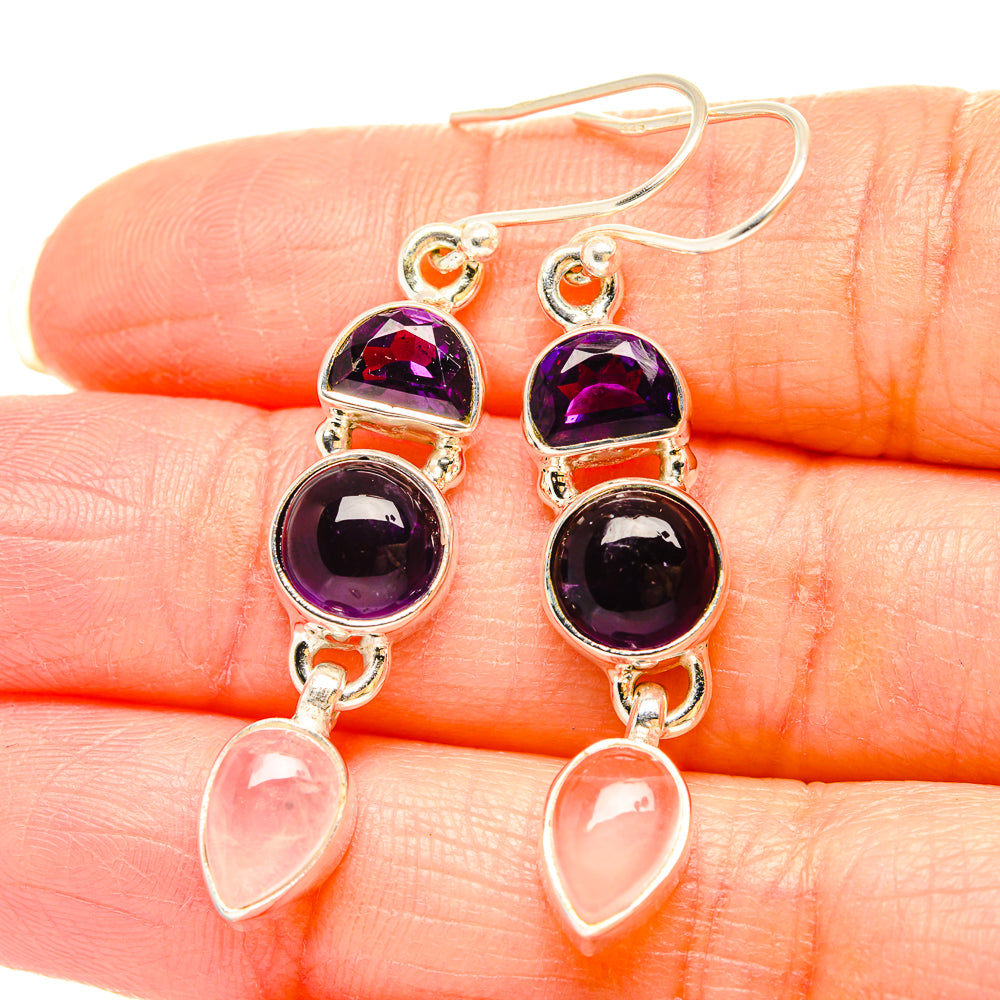 Amethyst Earrings handcrafted by Ana Silver Co - EARR430589