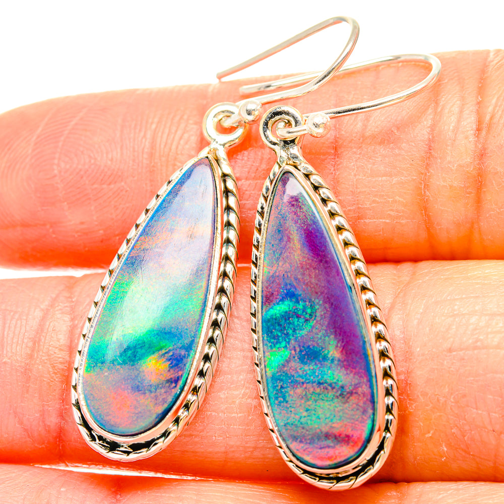 Aura Opal Earrings handcrafted by Ana Silver Co - EARR430591