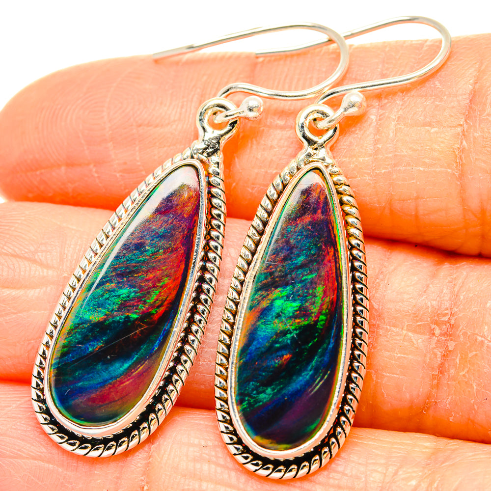 Aura Opal Earrings handcrafted by Ana Silver Co - EARR430633