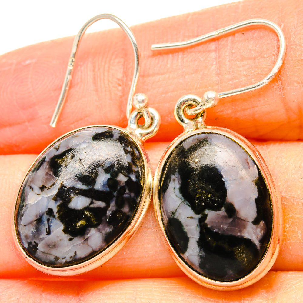 Gabbro Stone Earrings handcrafted by Ana Silver Co - EARR430635