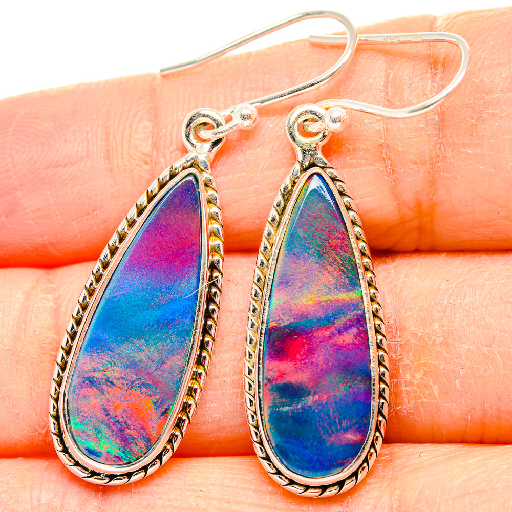 Aura Opal Earrings handcrafted by Ana Silver Co - EARR430643