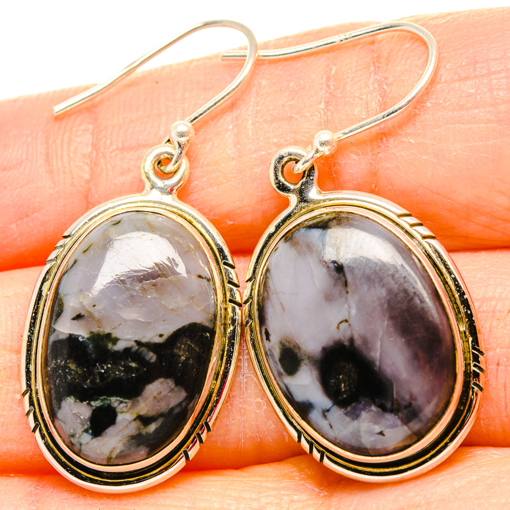 Gabbro Stone Earrings handcrafted by Ana Silver Co - EARR430651