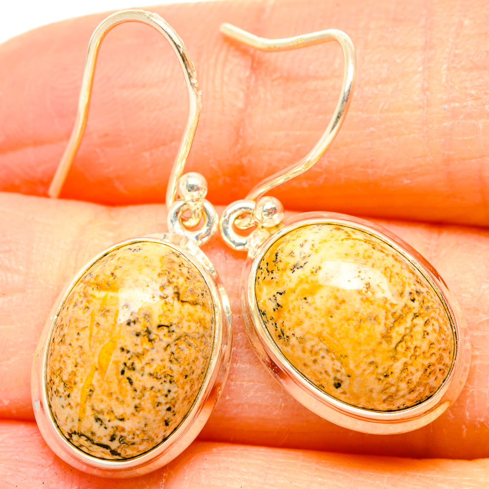 Picture Jasper Earrings handcrafted by Ana Silver Co - EARR430653
