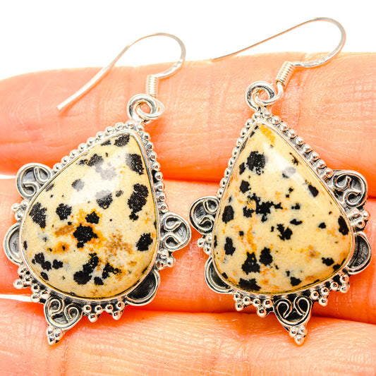 Dalmatian Jasper Earrings handcrafted by Ana Silver Co - EARR430654