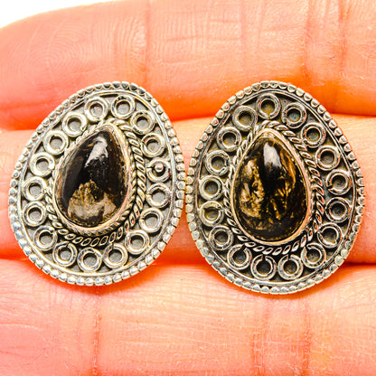Golden Seraphinite Earrings handcrafted by Ana Silver Co - EARR430663