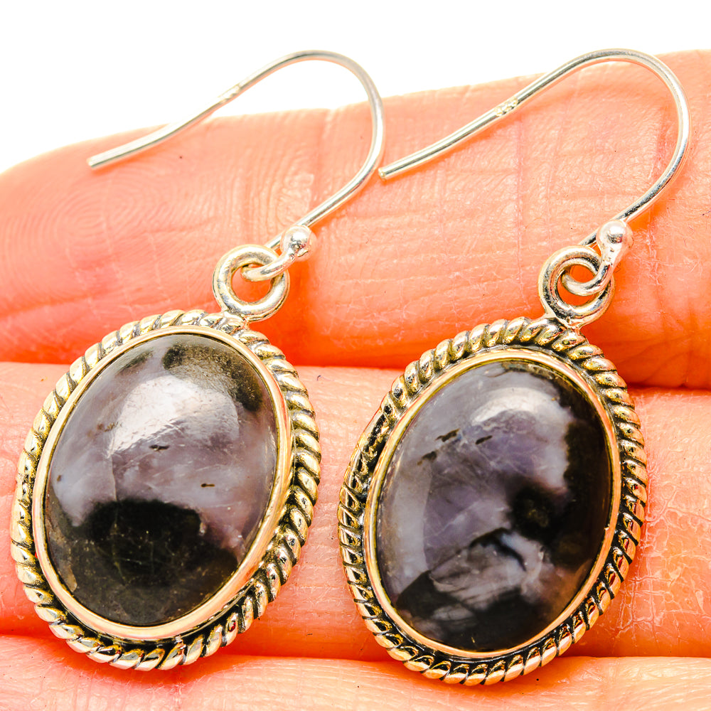 Gabbro Stone Earrings handcrafted by Ana Silver Co - EARR430665