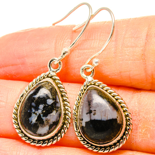 Gabbro Stone Earrings handcrafted by Ana Silver Co - EARR430669