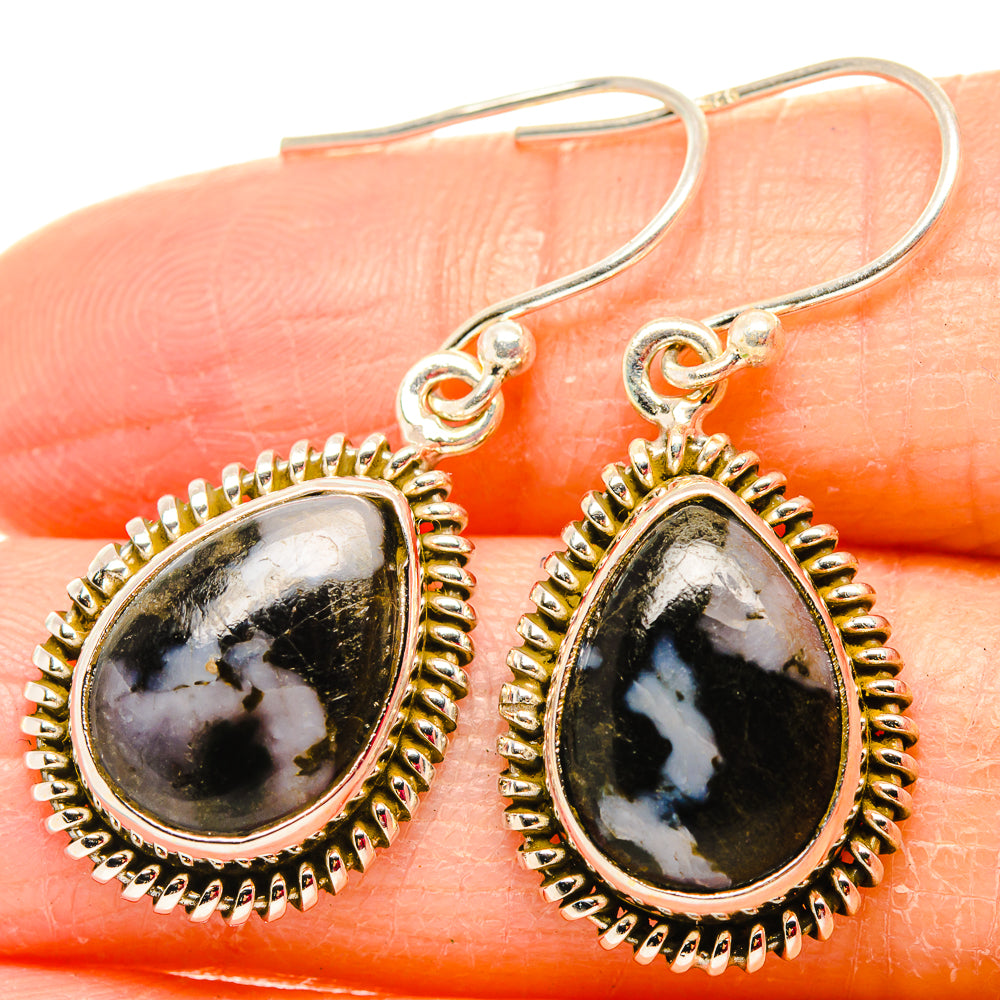 Gabbro Stone Earrings handcrafted by Ana Silver Co - EARR430671