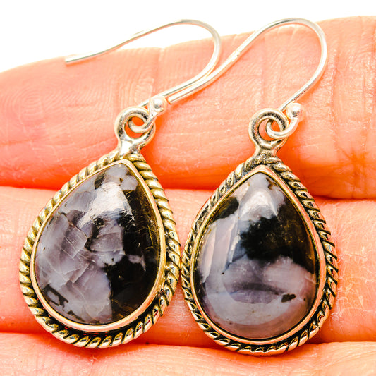 Gabbro Stone Earrings handcrafted by Ana Silver Co - EARR430675