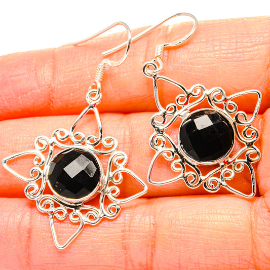 Black Onyx Earrings handcrafted by Ana Silver Co - EARR430684