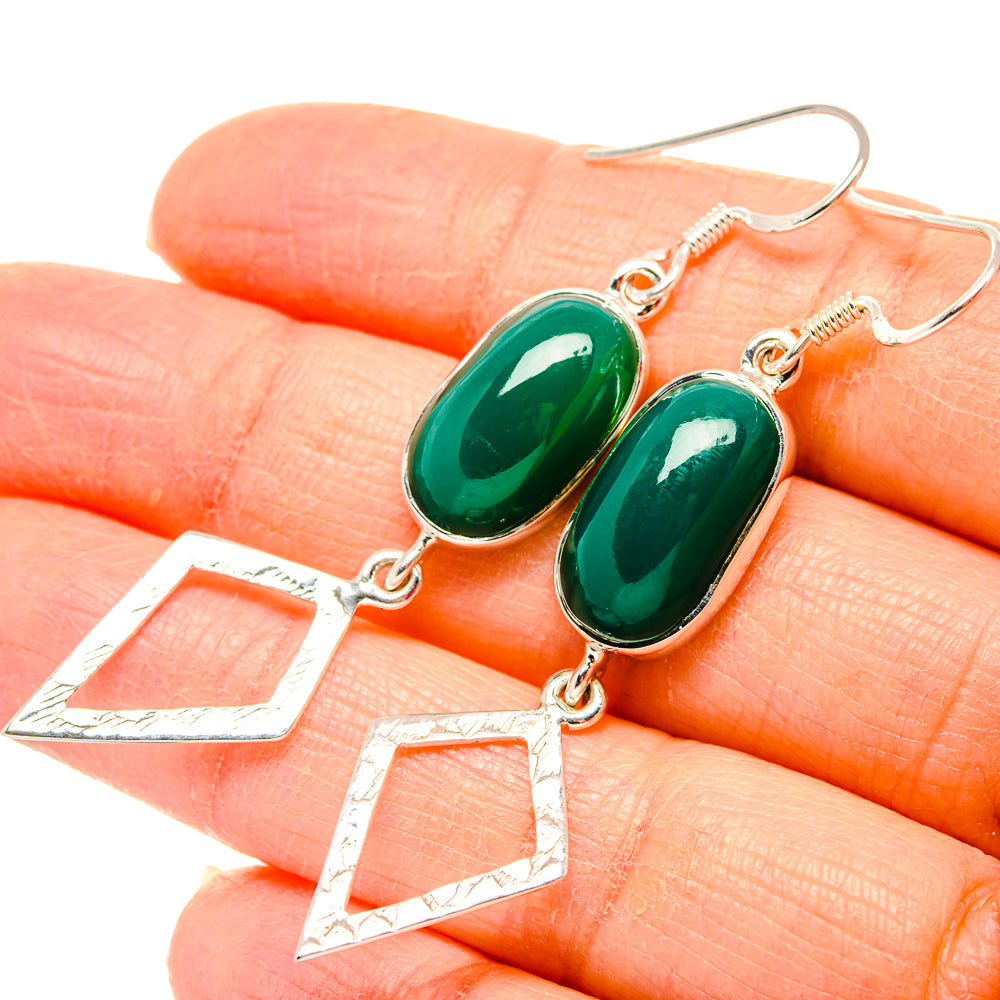 Chrysoprase Earrings handcrafted by Ana Silver Co - EARR430695