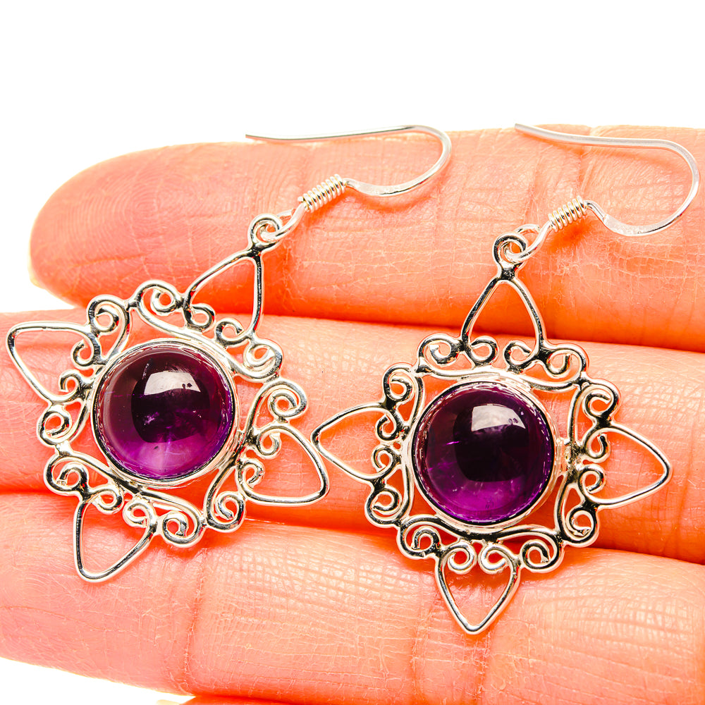 Amethyst Earrings handcrafted by Ana Silver Co - EARR430696