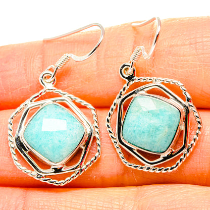 Amazonite Earrings handcrafted by Ana Silver Co - EARR430703