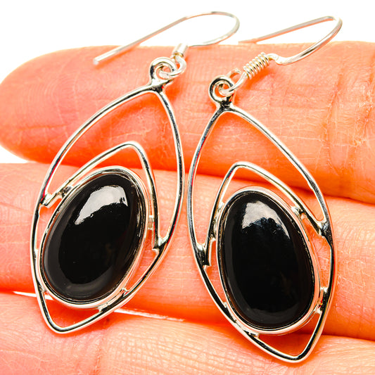 Black Onyx Earrings handcrafted by Ana Silver Co - EARR430704