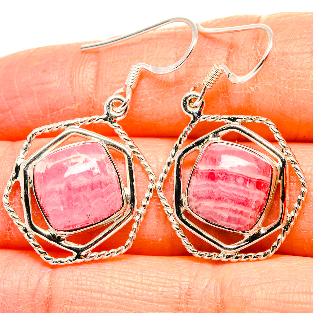Rhodochrosite Earrings handcrafted by Ana Silver Co - EARR430710