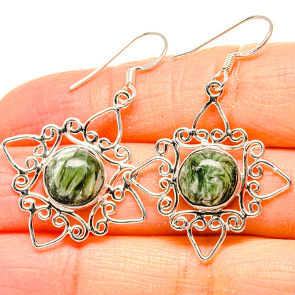 Seraphinite Earrings handcrafted by Ana Silver Co - EARR430723
