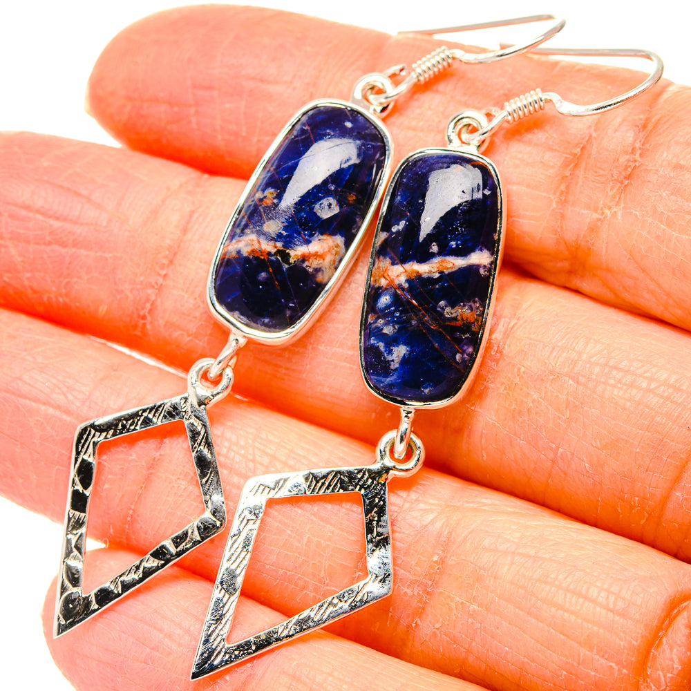 Sodalite Earrings handcrafted by Ana Silver Co - EARR430725