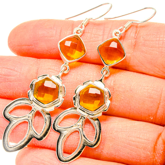 Citrine Earrings handcrafted by Ana Silver Co - EARR430735