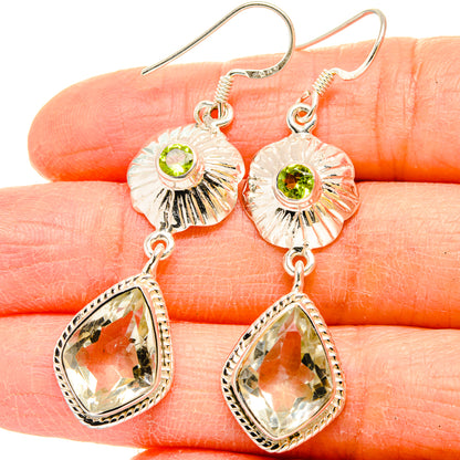 Green Amethyst Earrings handcrafted by Ana Silver Co - EARR430736