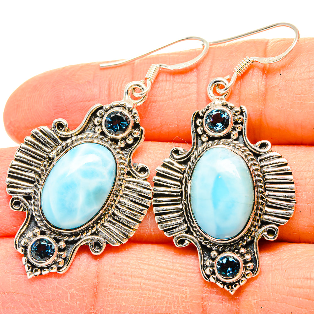 Larimar Earrings handcrafted by Ana Silver Co - EARR430739