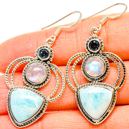 Larimar Earrings handcrafted by Ana Silver Co - EARR430740