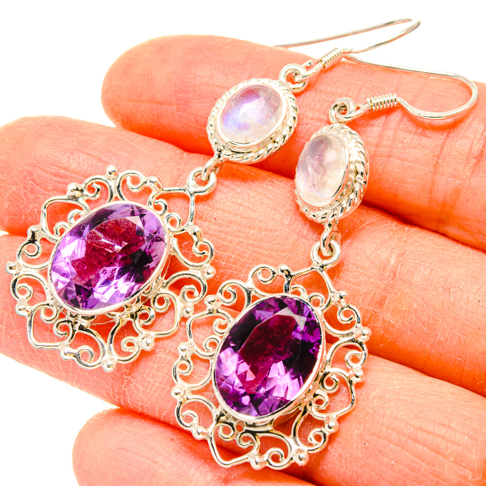 Amethyst Earrings handcrafted by Ana Silver Co - EARR430748