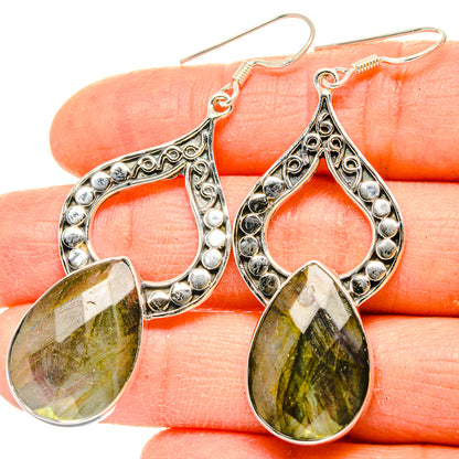 Labradorite Earrings handcrafted by Ana Silver Co - EARR430753